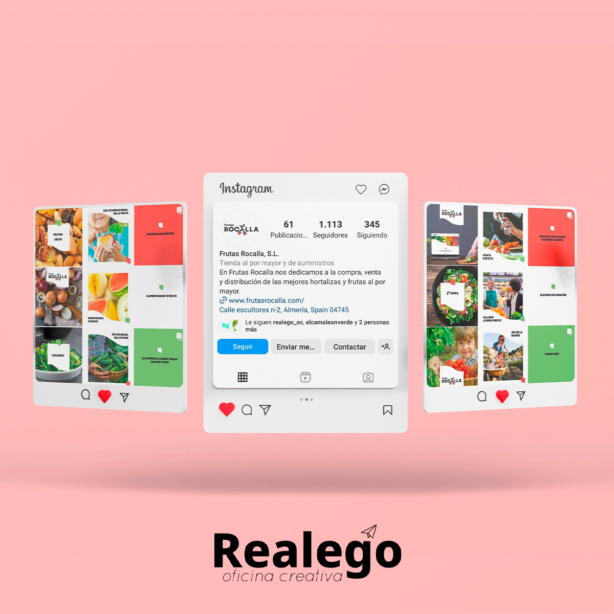 Contenido para redes sociales de Frutas Rocalla en Almería
