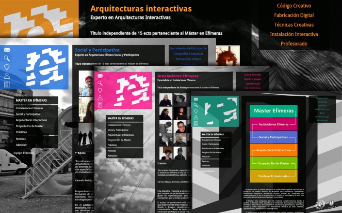 Página web para Máster Efímeras en Madrid