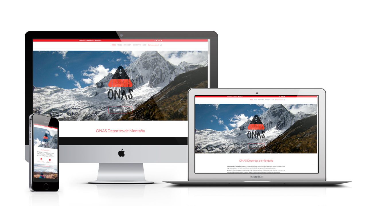 Página web para ONAS agencia de viajes en Almería