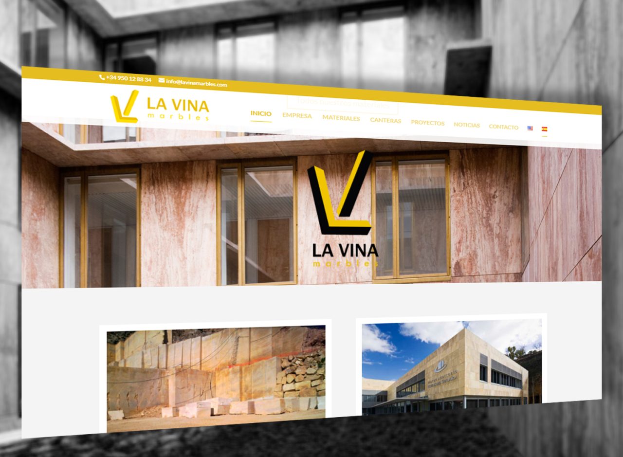 Diseño web para Mármol La Viña en Almería optimizado para SEO