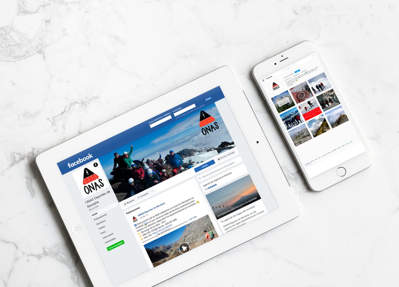 Gestión de redes sociales para ONAS agencia de viajes en Almería